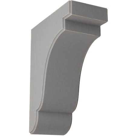 Ekena Millwork 3 1/2"W x 7 1/4"D x 9 1/2"H Bedford Wood Vintage Decor Bracket, Pebble Grey BKTWD04X07X10BEPG